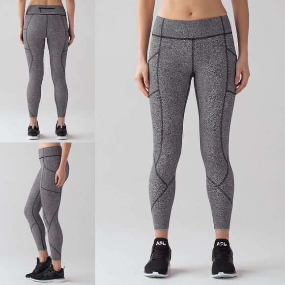 Lululemon Tight Stuff Tight II - Chakra Print Alpine White Black | Size 4 - Picture 1 of 8
